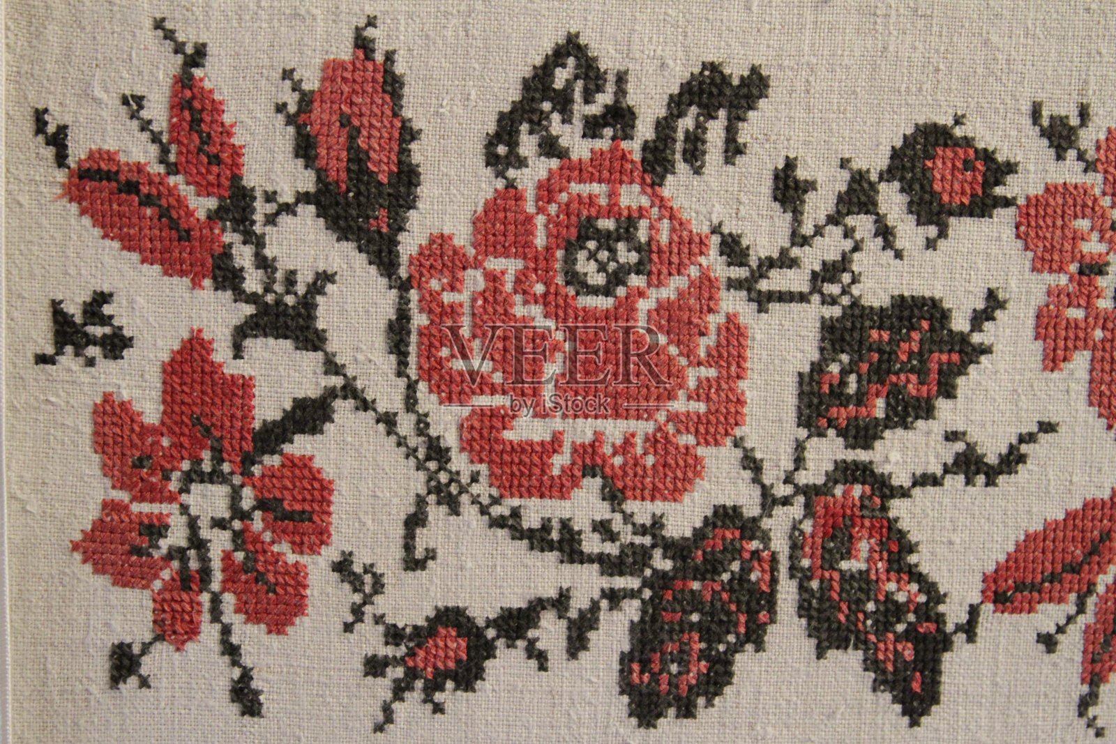 人种无缝模式。乌克兰民族装饰。部落艺术版画，可重复的背景。织物设计、壁纸照片摄影图片