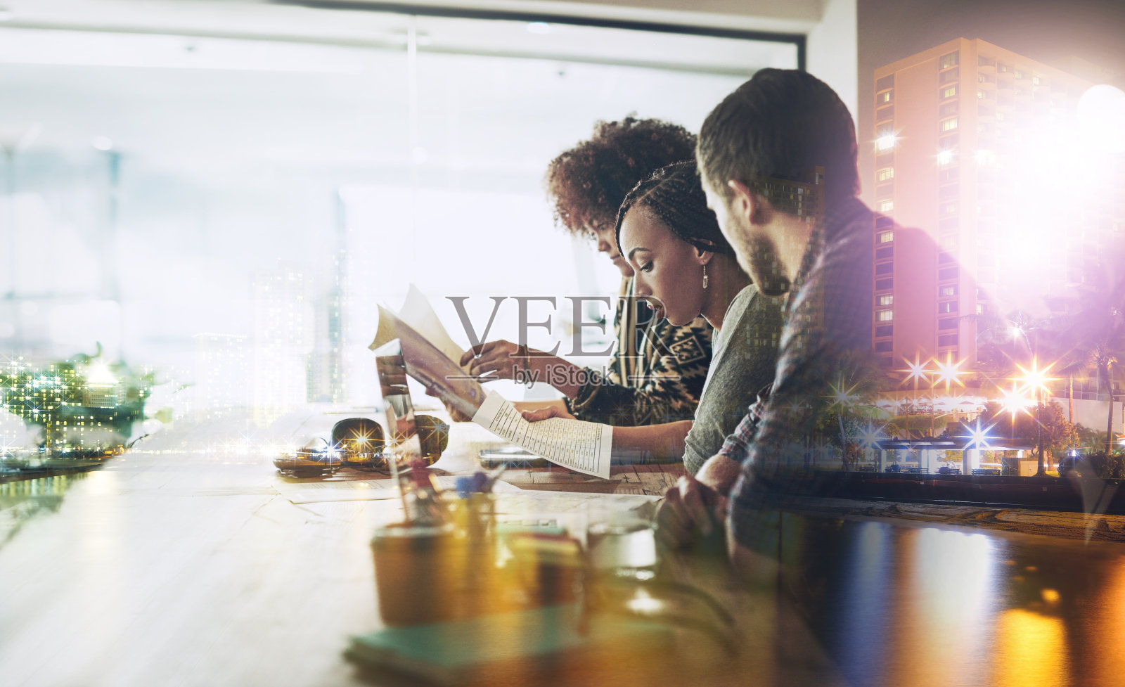 成功是共同努力的结果照片摄影图片