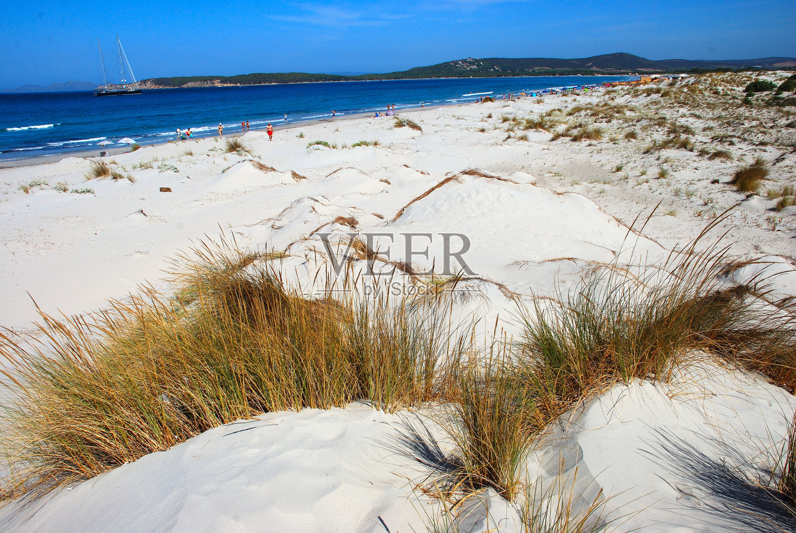 白色沙丘和蓝色海洋044照片摄影图片