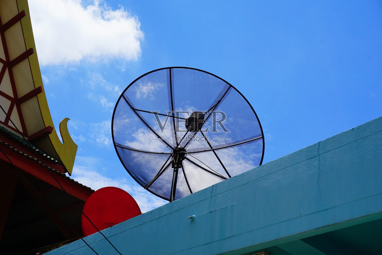 黑色的卫星天线照片摄影图片