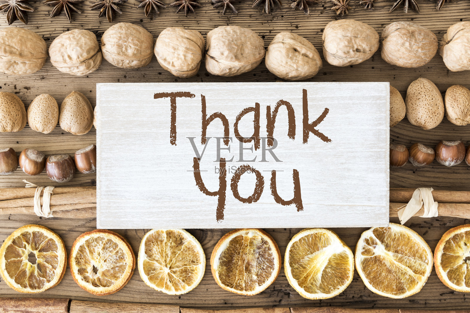 圣诞食物平Lay，短信谢谢照片摄影图片