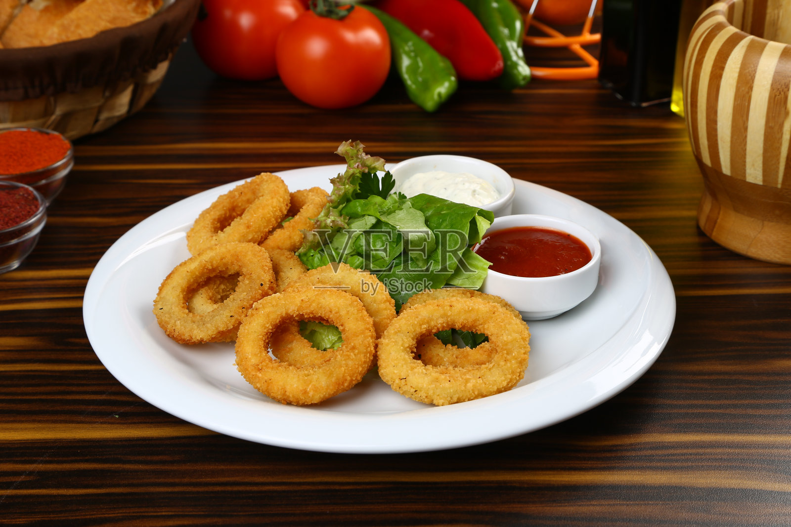 洋葱圈照片摄影图片