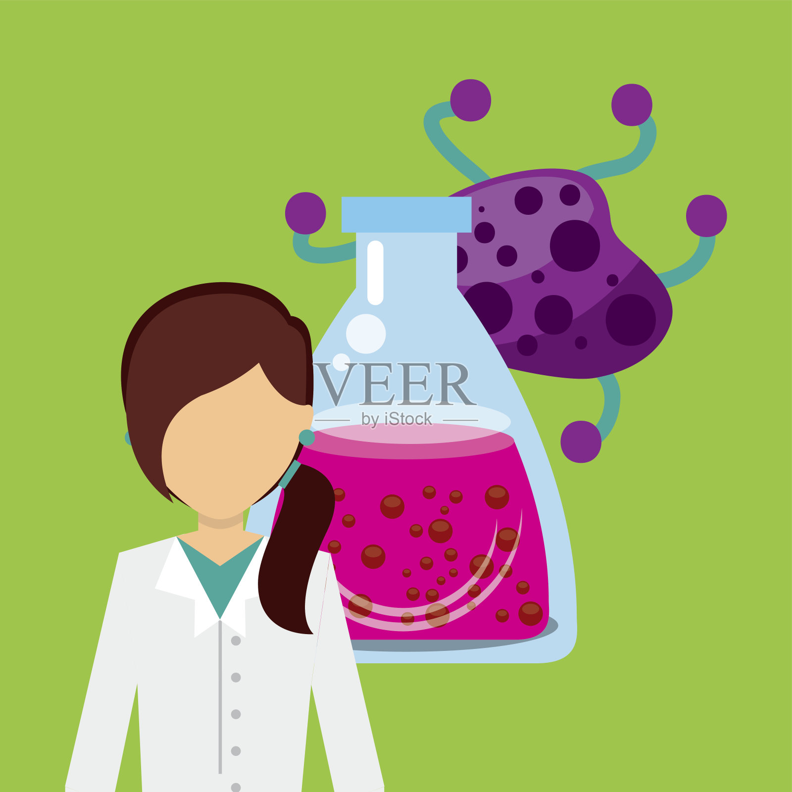 生物科学的设计插画图片素材