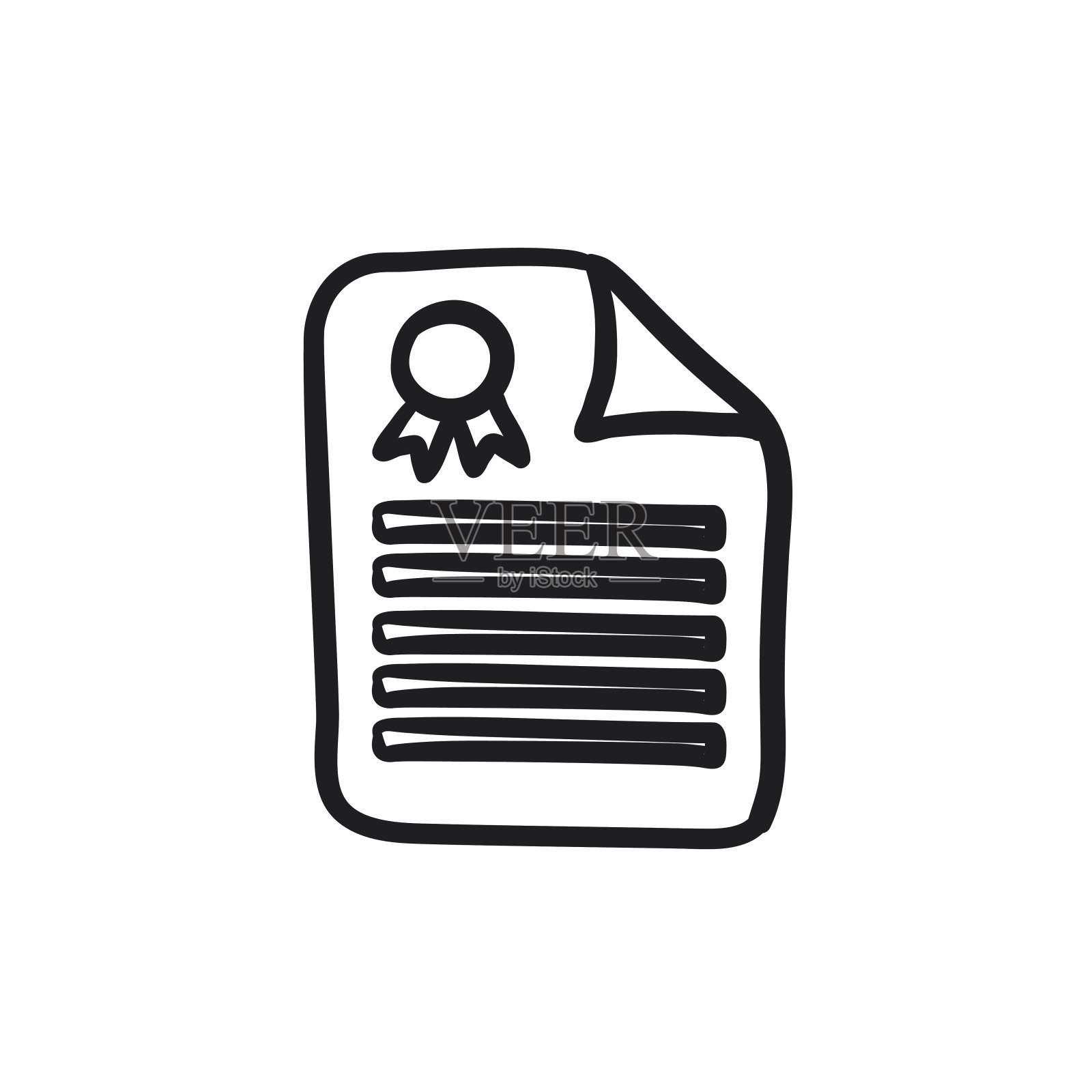 房地产合同草图图标插画图片素材