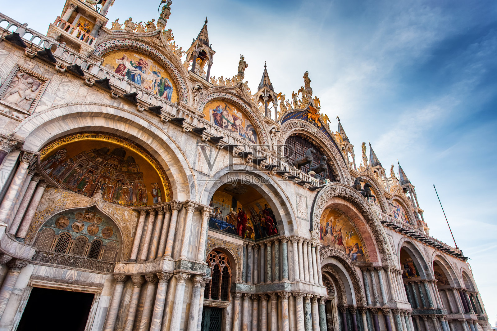 美丽的威尼斯夏日。意大利,欧洲照片摄影图片