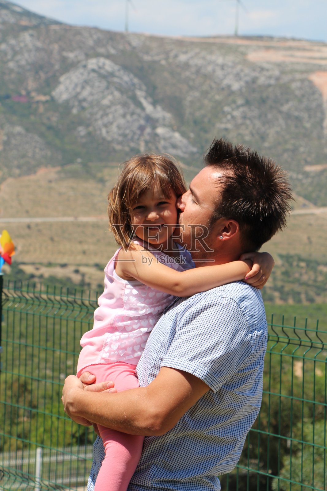 父亲和女儿照片摄影图片