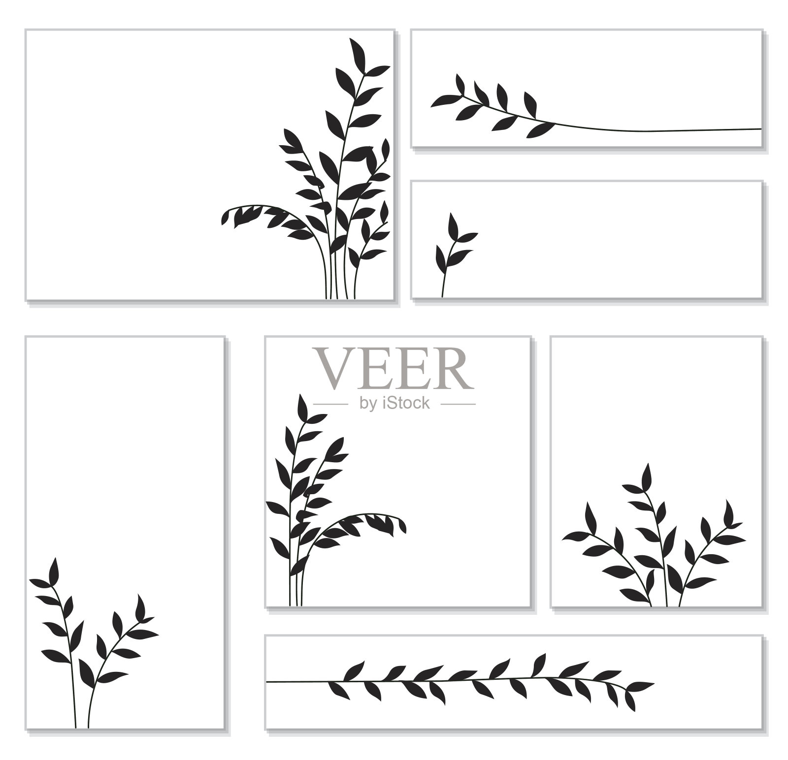 矢量摘要的叶片为背景插画图片素材