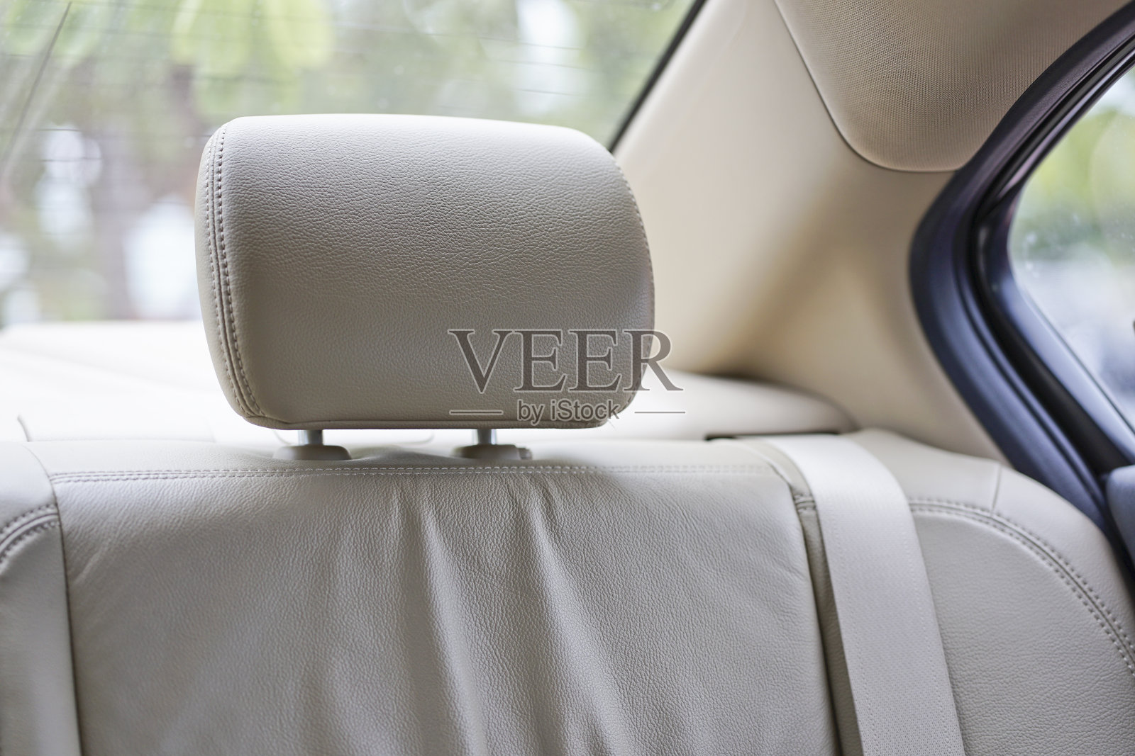 现代汽车的后排座椅。照片摄影图片