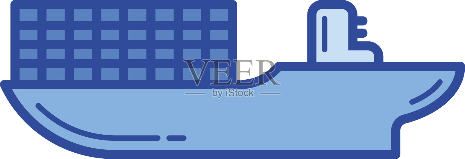 货船航线图标插画图片素材