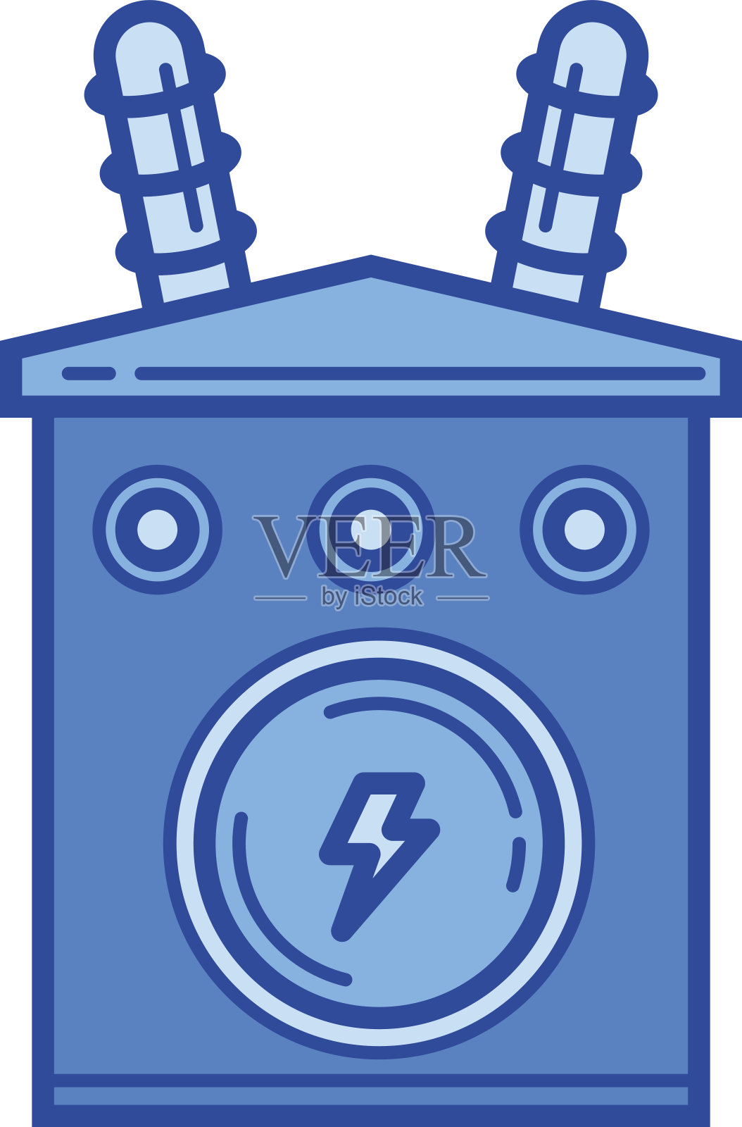 电力工业线图标插画图片素材