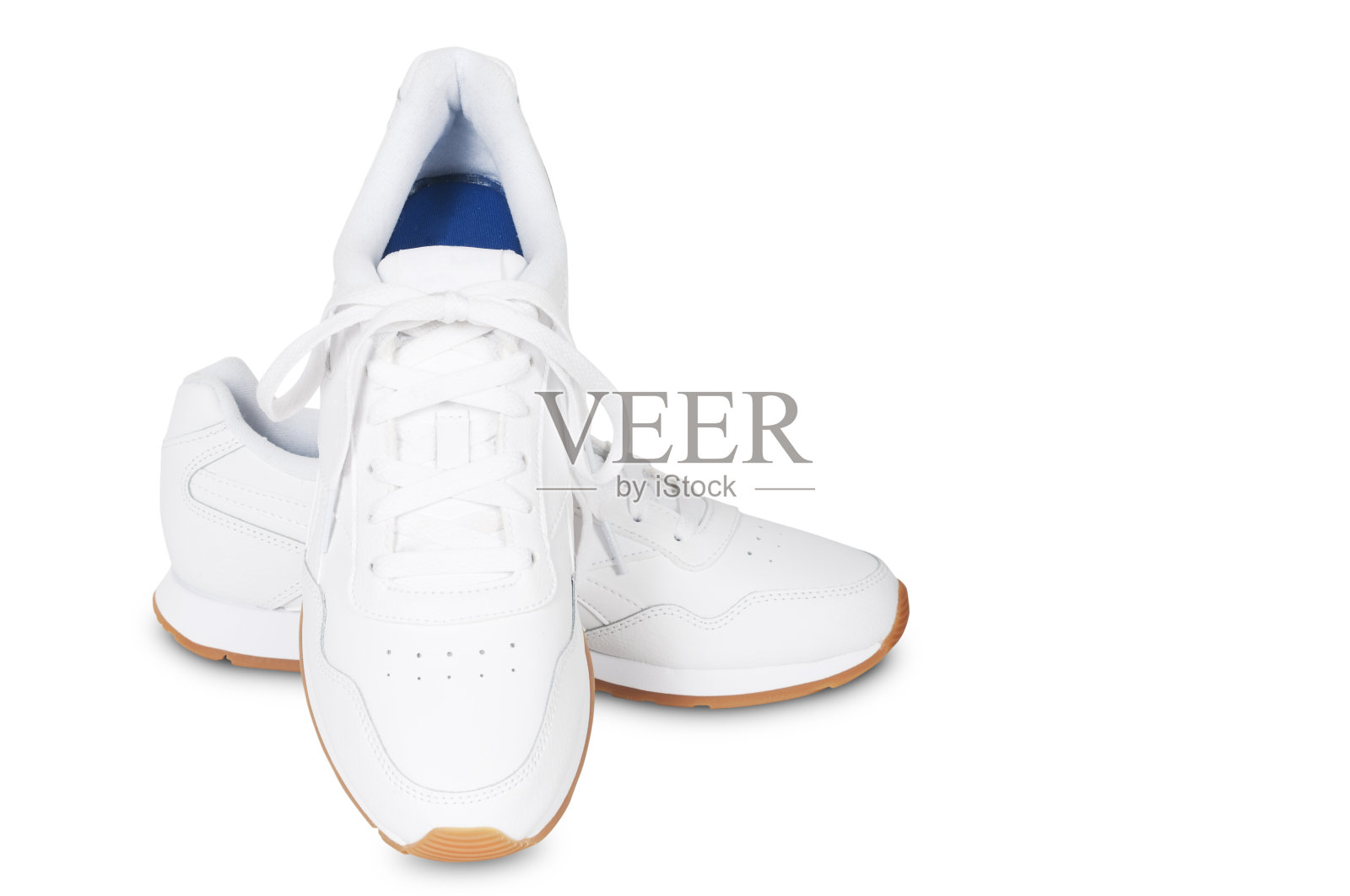 白色女运动鞋孤立在白色照片摄影图片