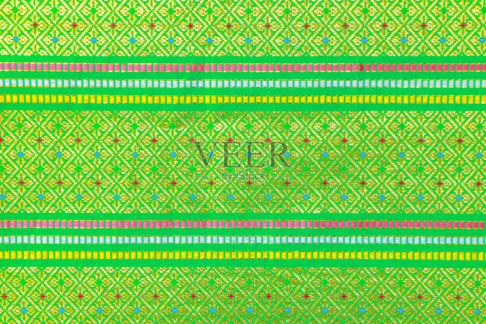 五彩缤纷的泰国丝绸照片摄影图片