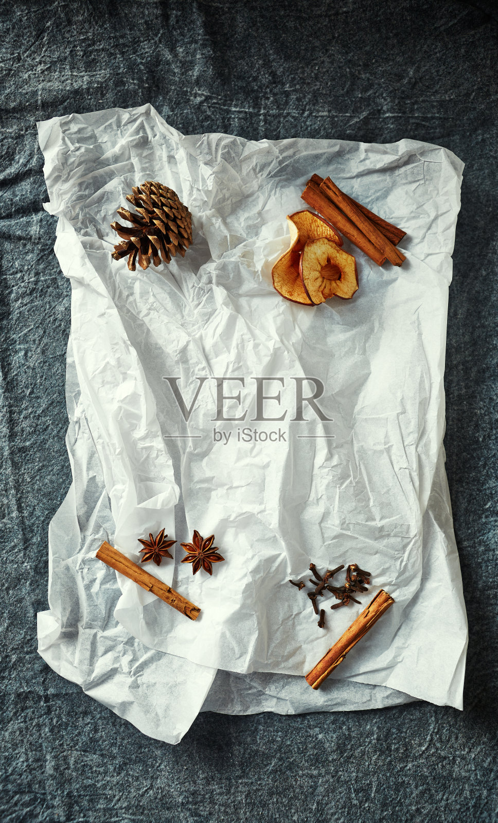 圣诞节烘焙和烹饪的天然配料照片摄影图片