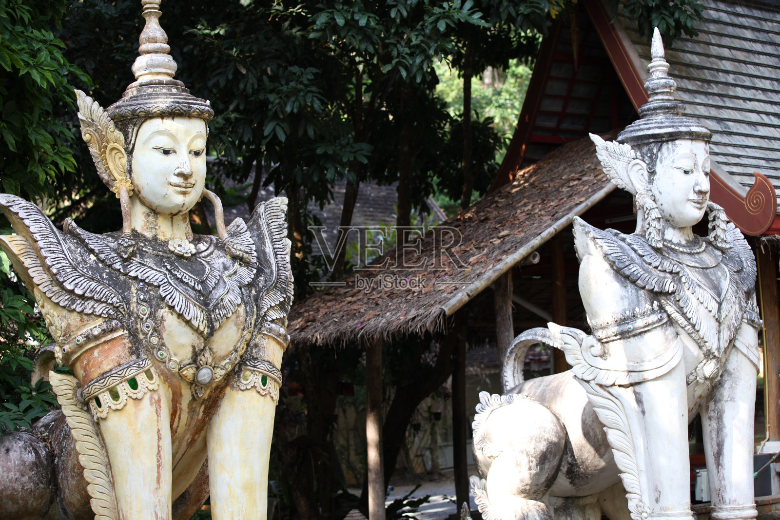 雕塑，建筑和佛教的象征，泰国照片摄影图片