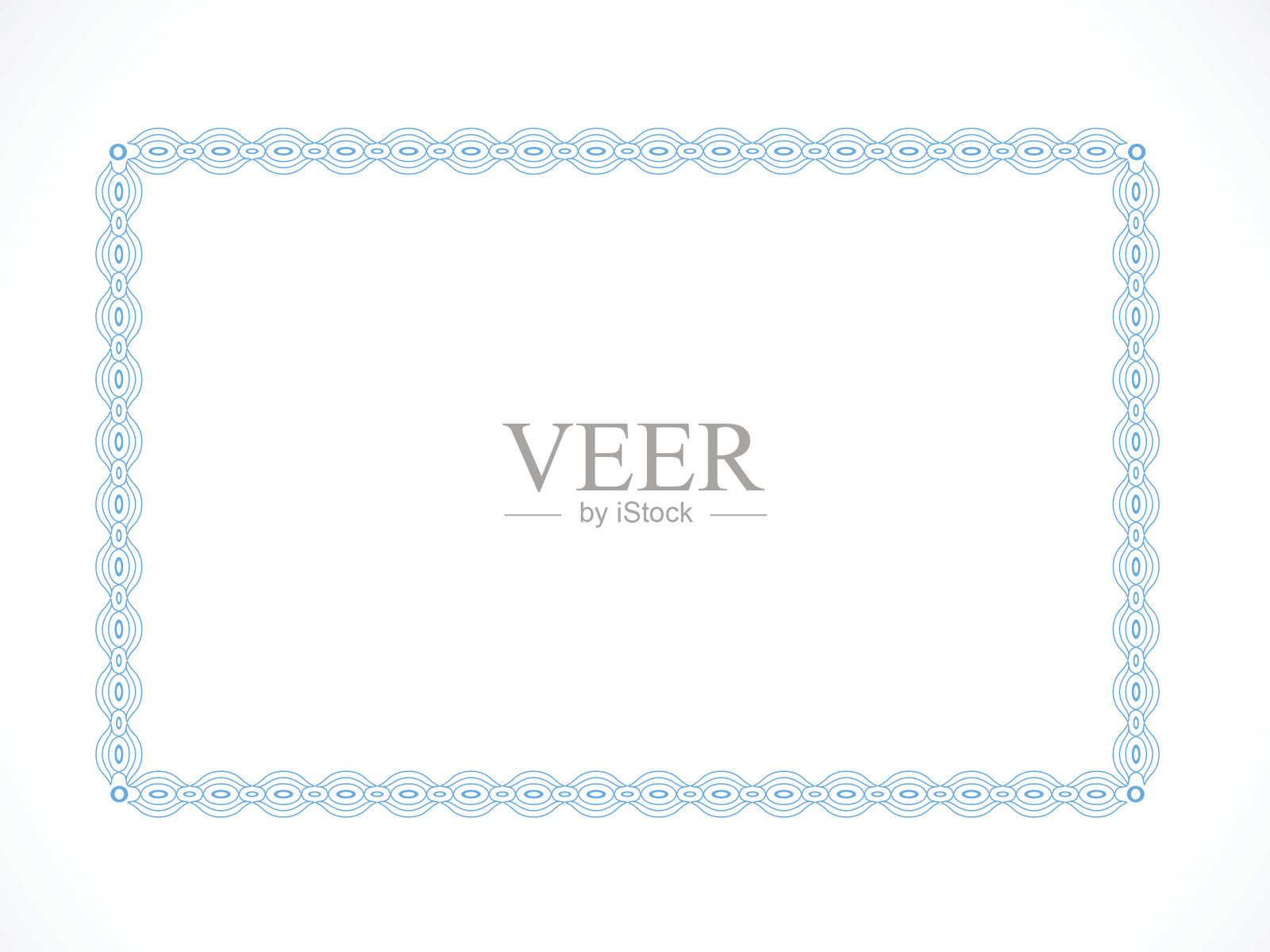 抽象艺术创作的蓝色边框插画图片素材