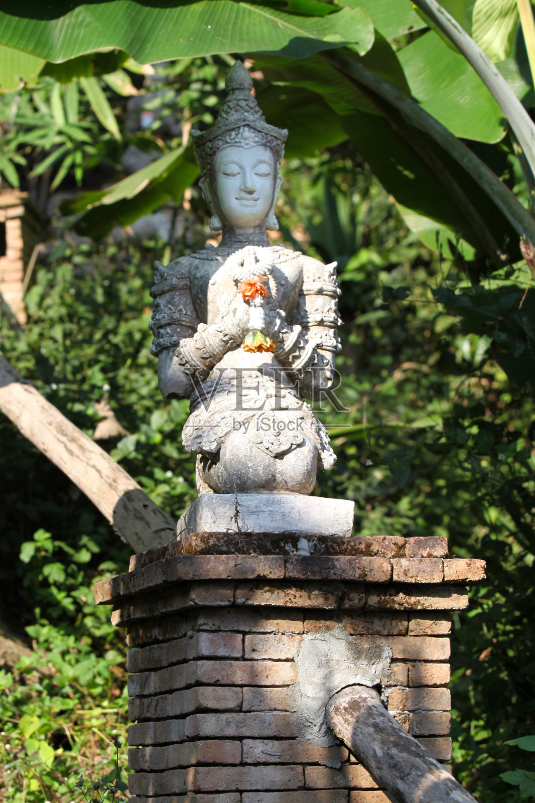 雕塑，建筑和佛教的象征，泰国照片摄影图片