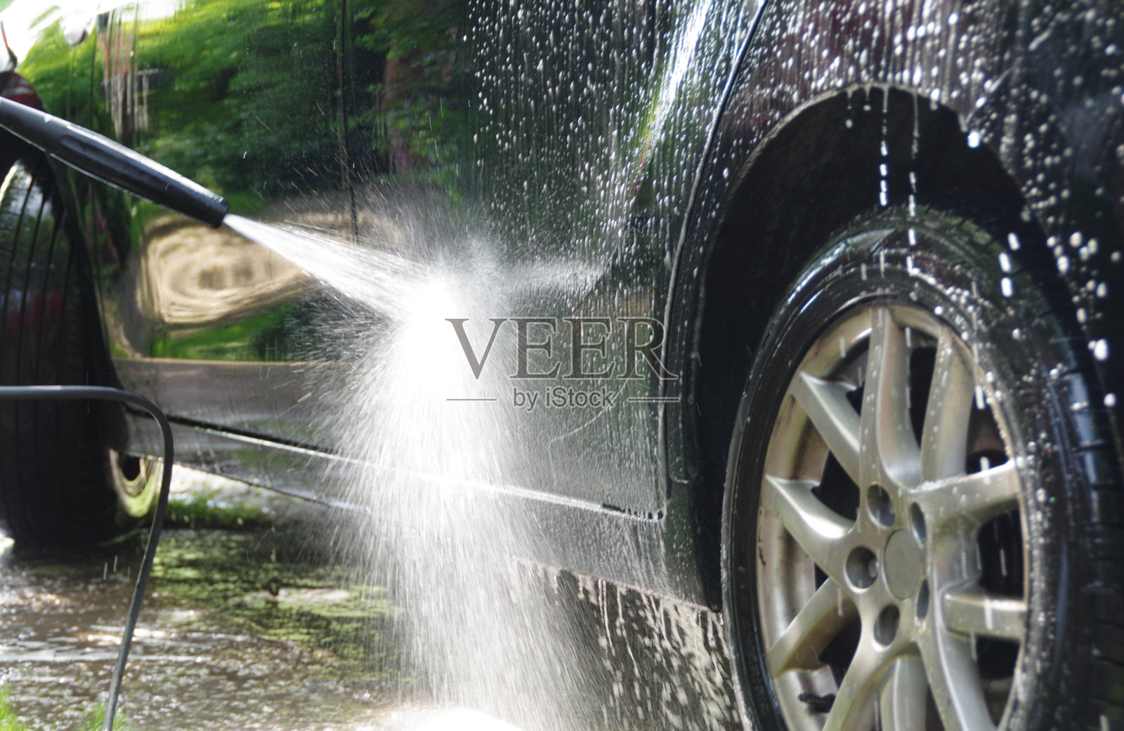 洗车照片摄影图片
