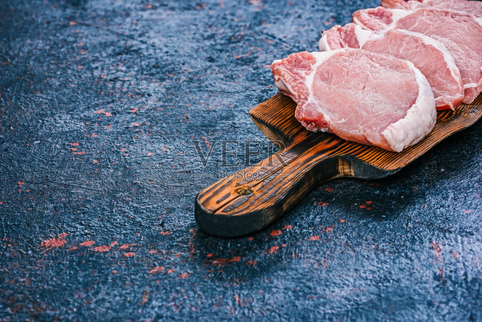 生猪排照片摄影图片