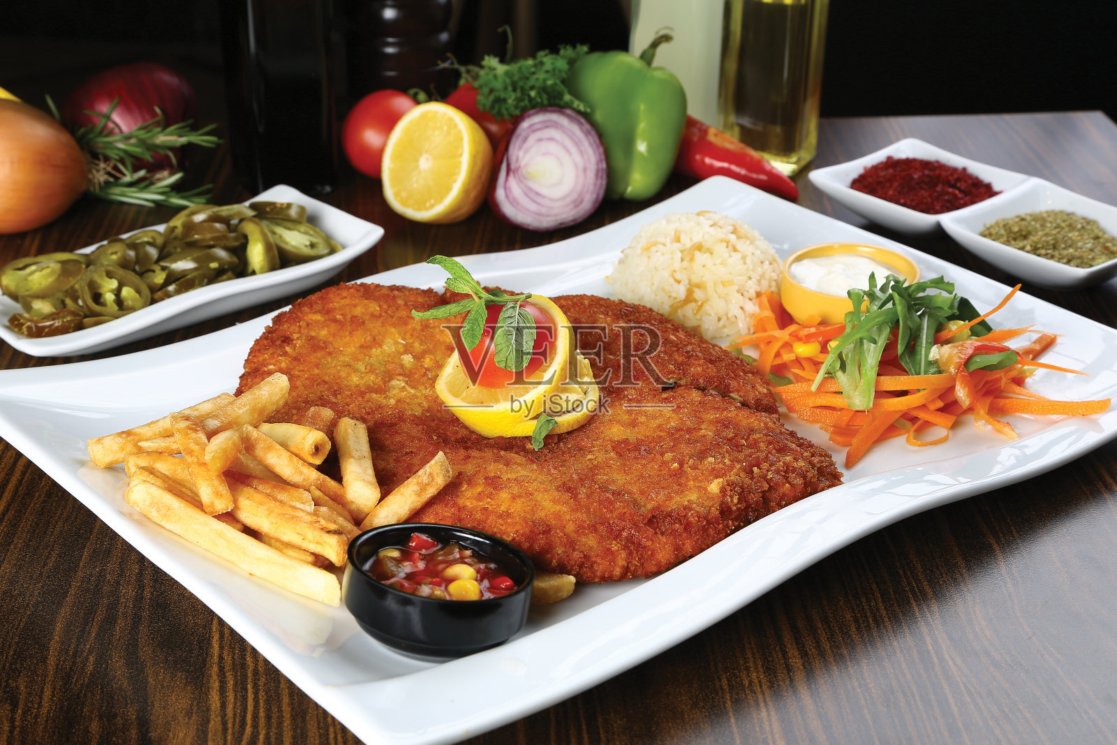 费什肉排照片摄影图片