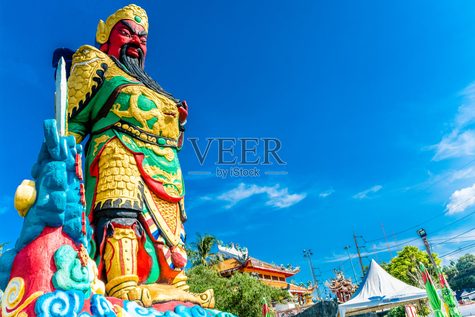 泰国普吉岛关羽雕像照片摄影图片