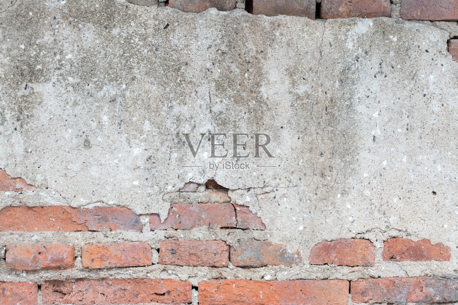 开裂的混凝土复古砖墙背景照片摄影图片