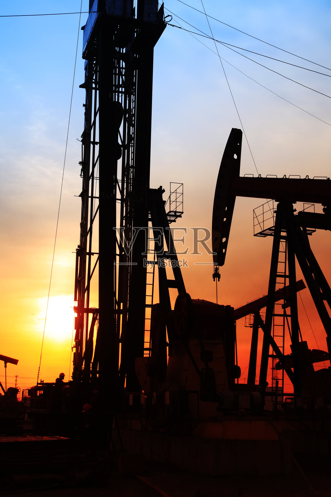 油田井架照片摄影图片