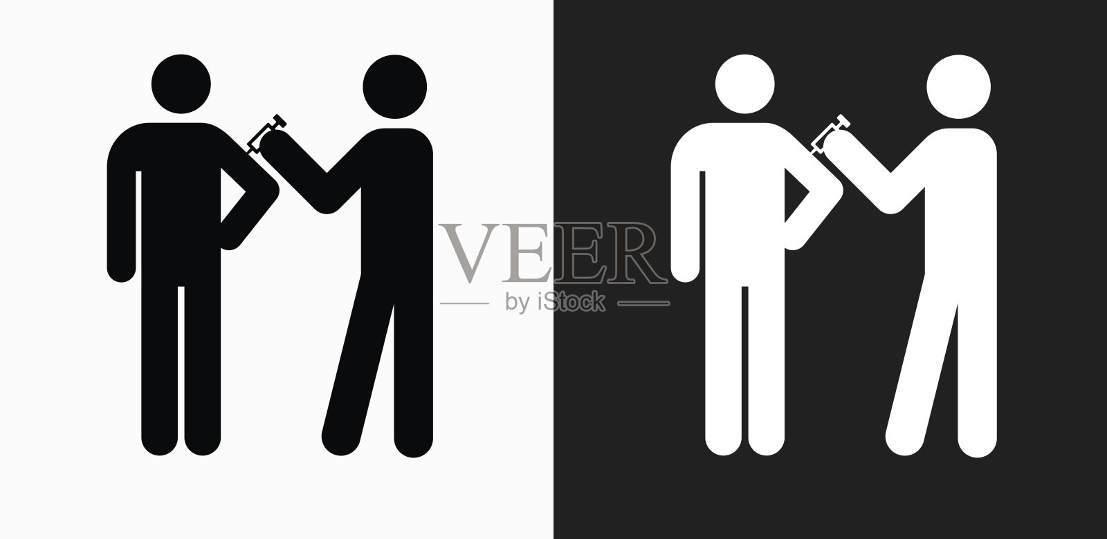 医疗镜头图标上的黑色和白色矢量背景设计元素图片