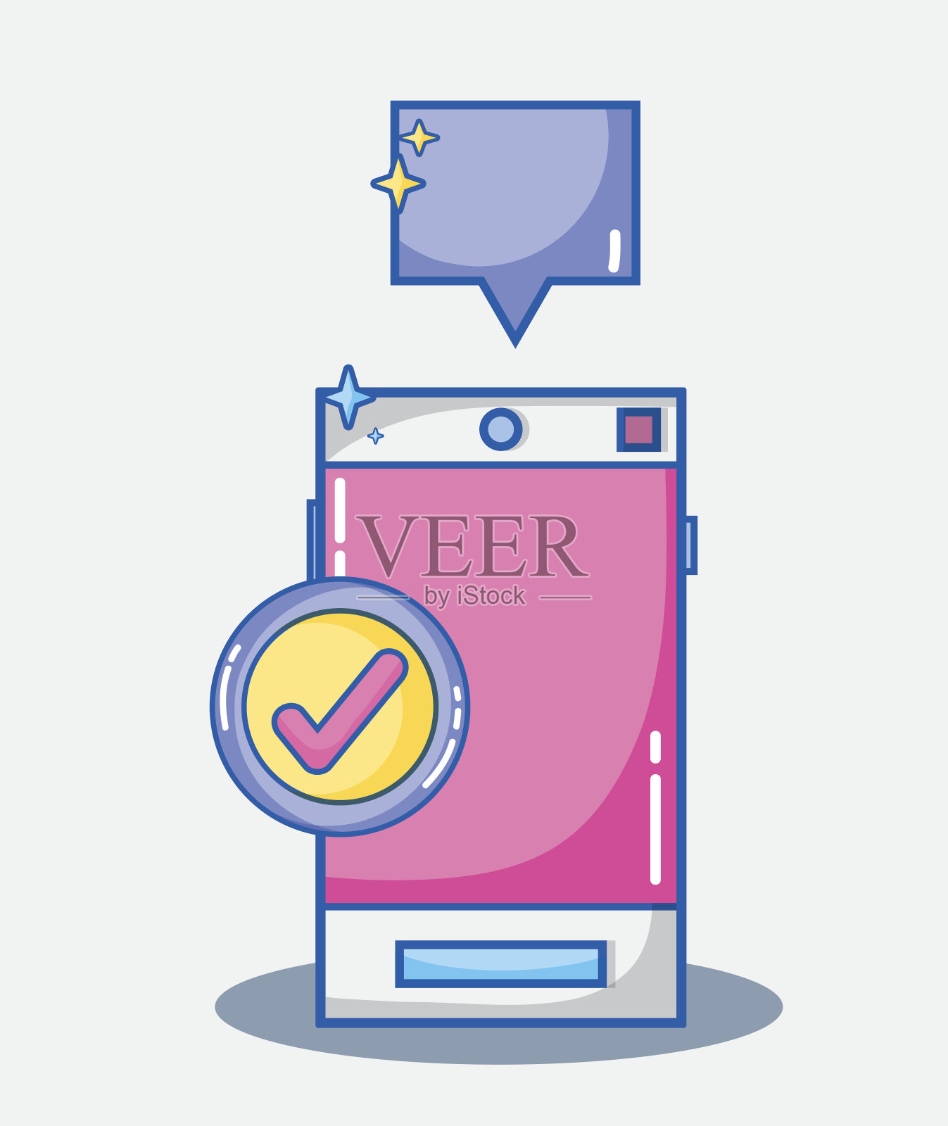 社交移动应用数字连接插画图片素材