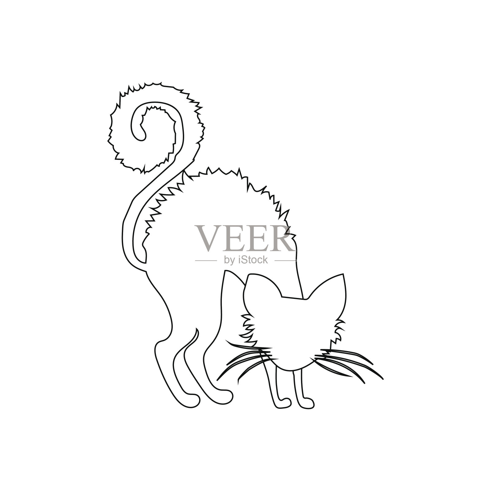 黑猫插图插画图片素材