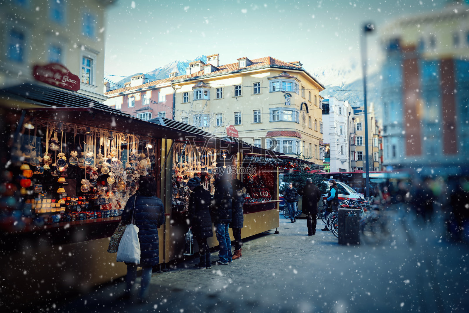 奥地利因斯布鲁克的圣诞市场照片摄影图片