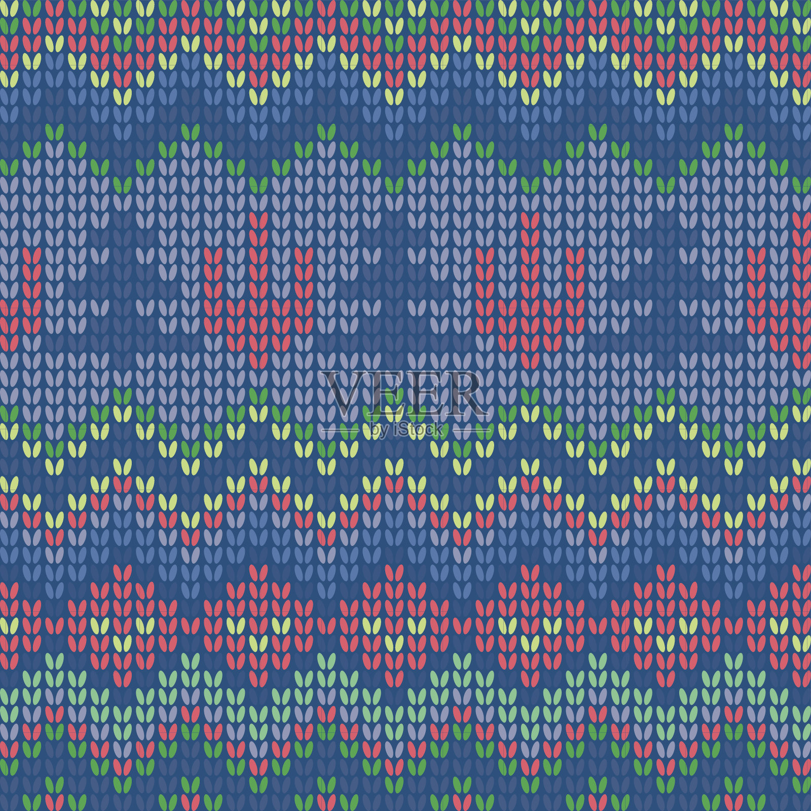 编织圣诞、新年图案插画图片素材