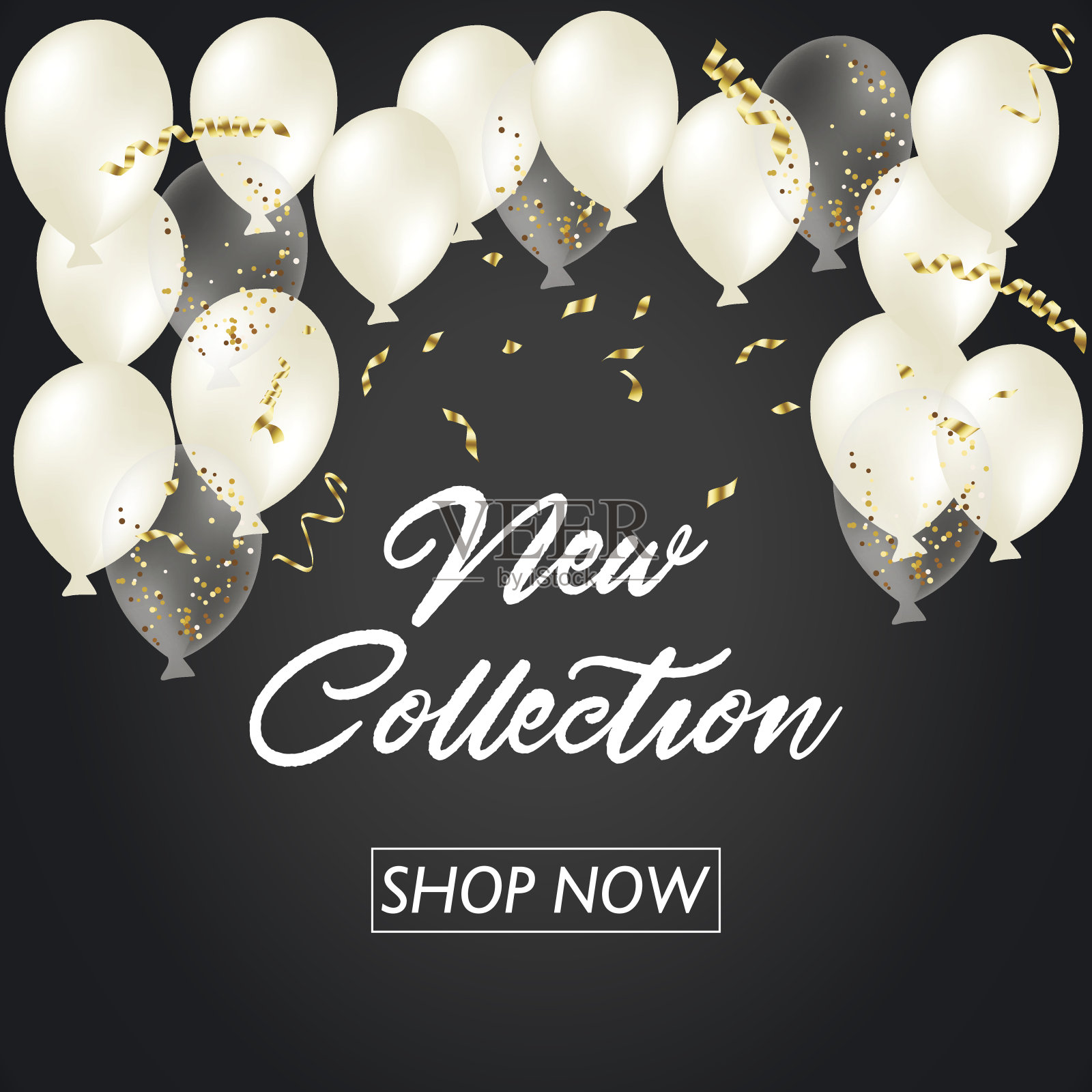 新收集旗帜。复古风格的文字海报插画图片素材