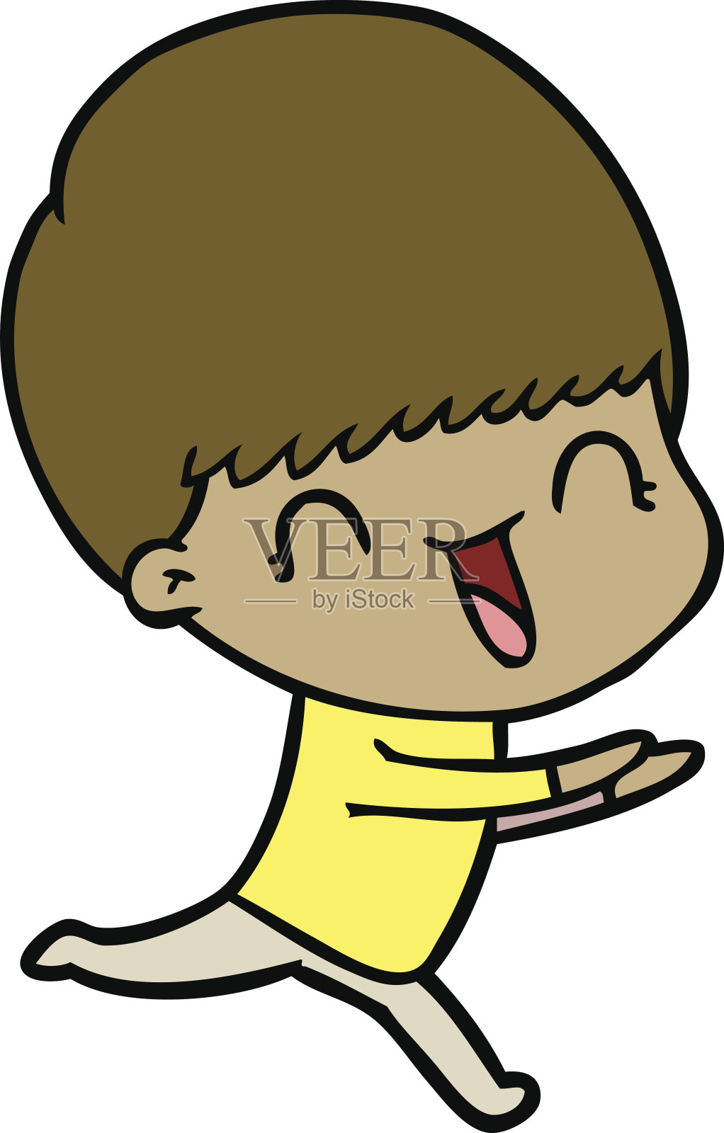 快乐的卡通男孩设计元素图片