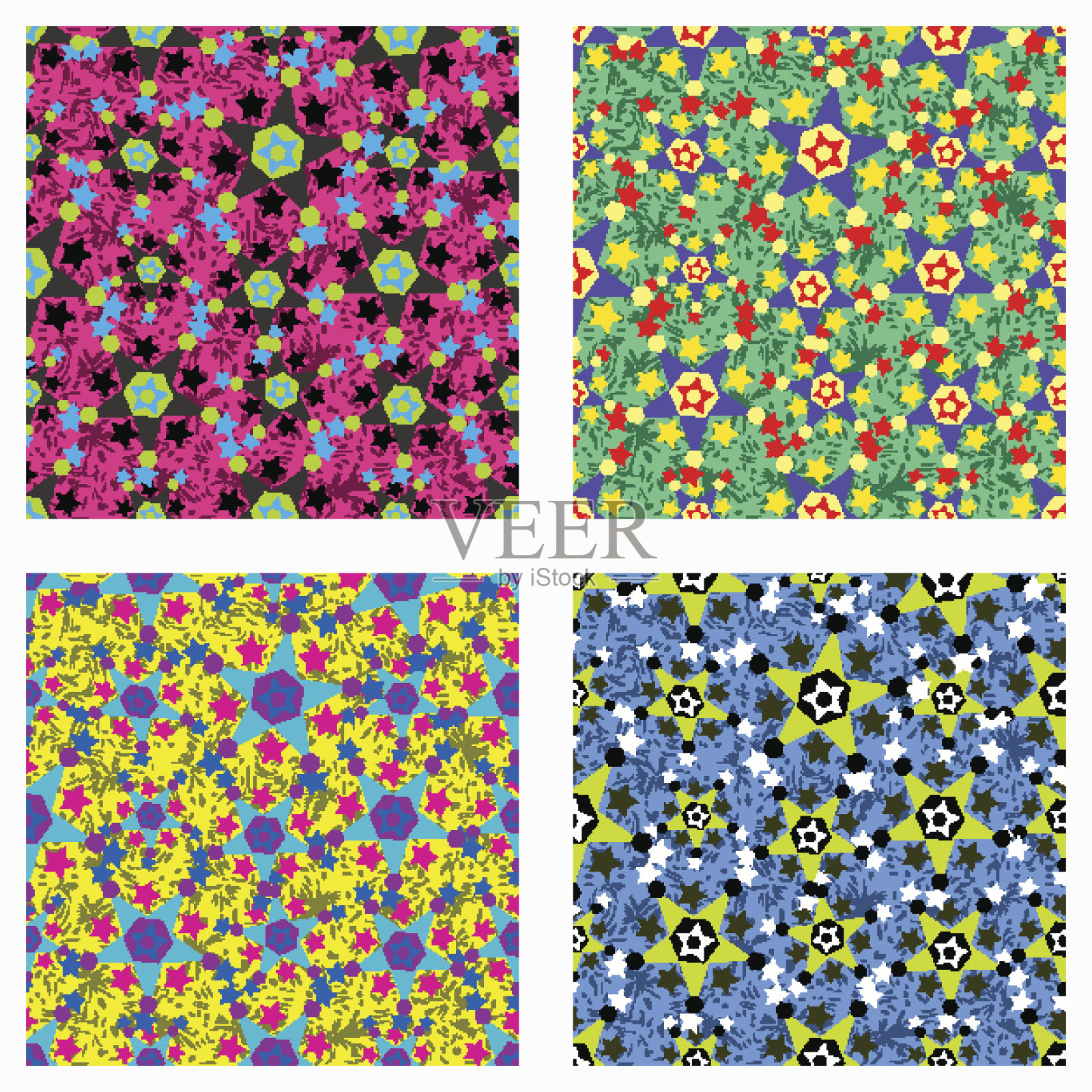 星星背景收集矢量插图插画图片素材