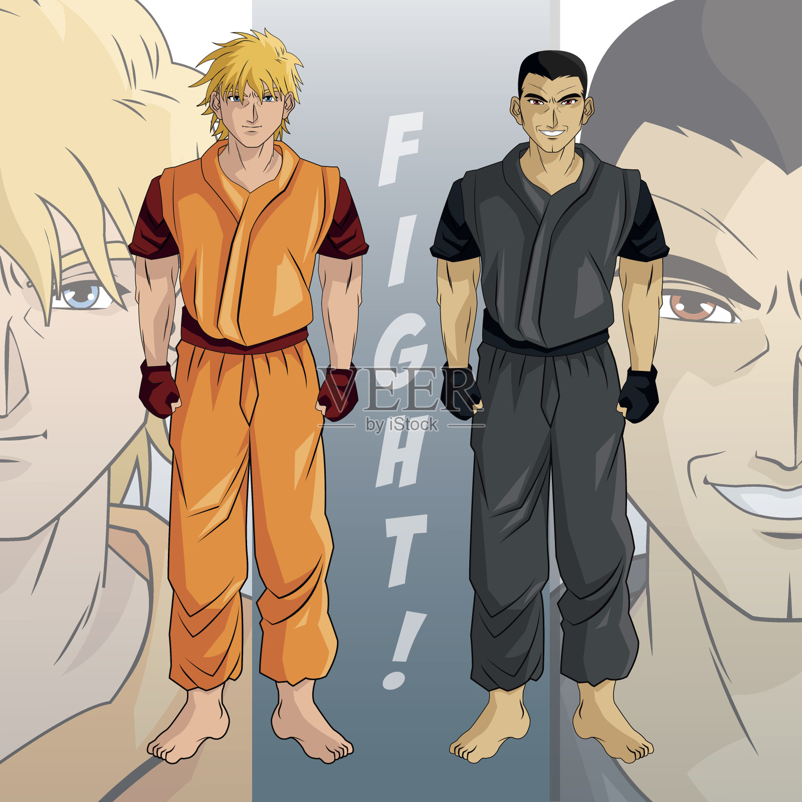 男人男孩动漫设计插画图片素材