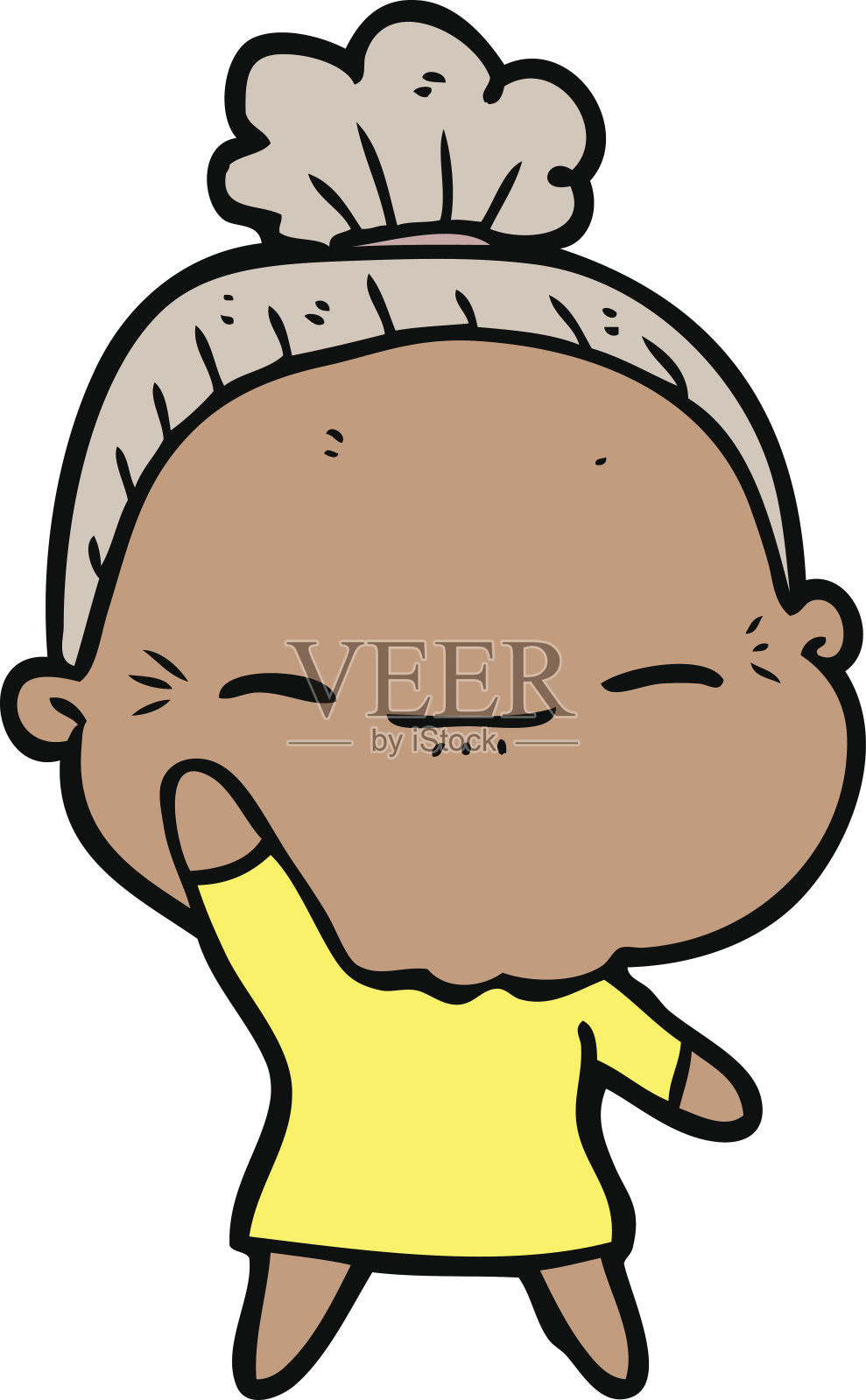 卡通和平老妇人设计元素图片