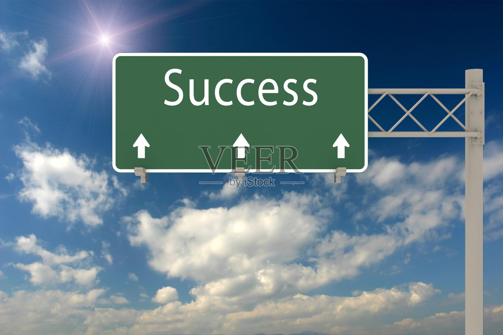 成功前路标志高速公路照片摄影图片