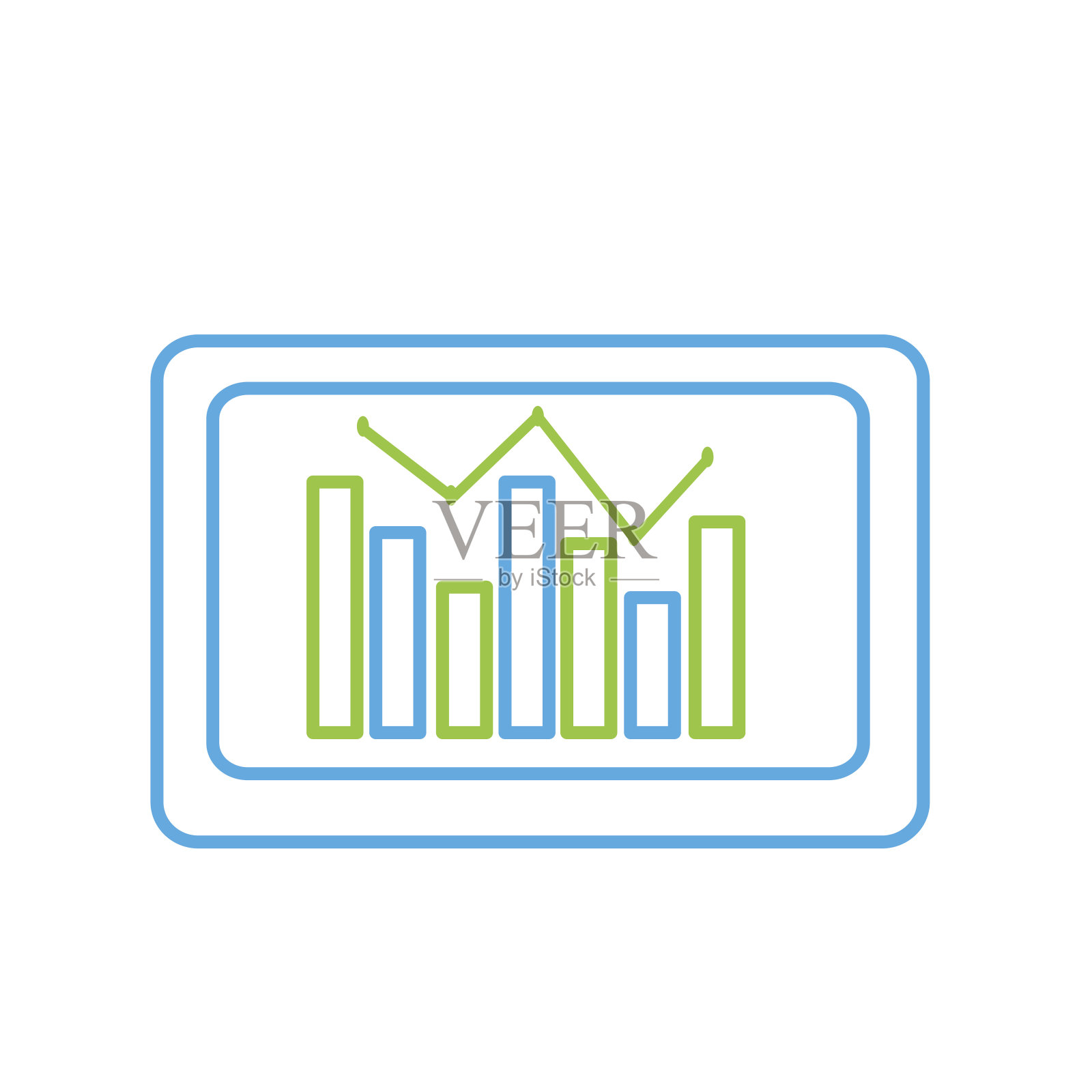 计算机与统计图表栏插画图片素材