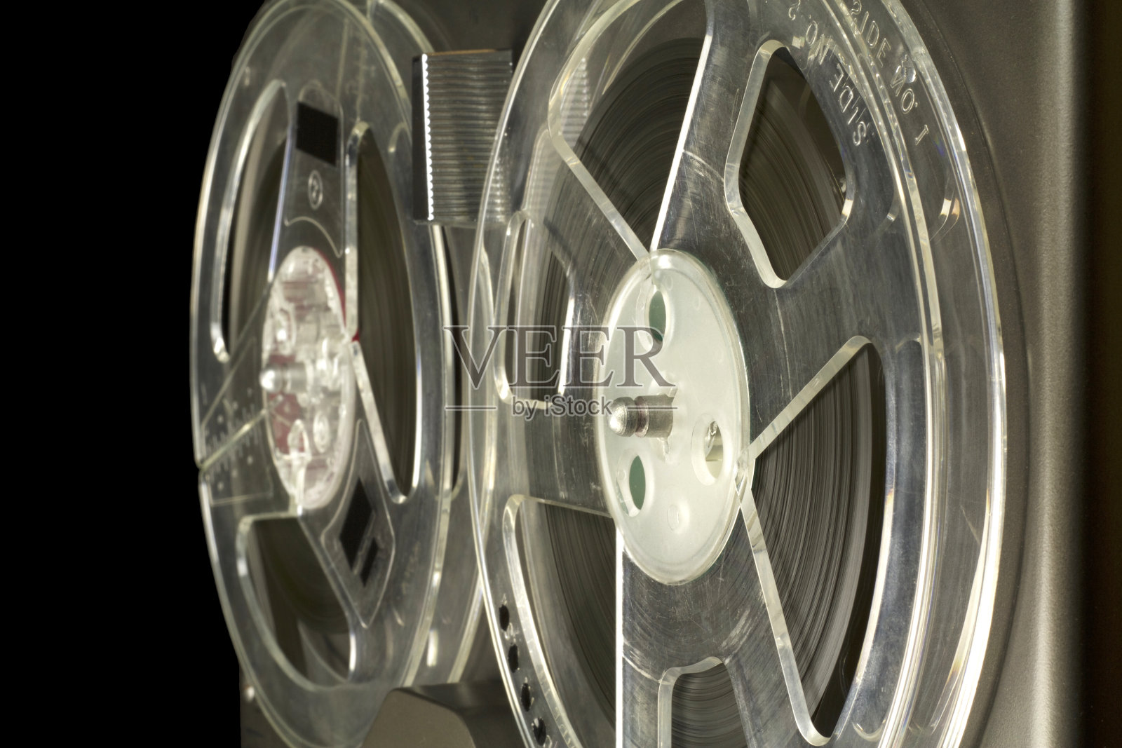 一卷一卷的播放和录音机。照片摄影图片