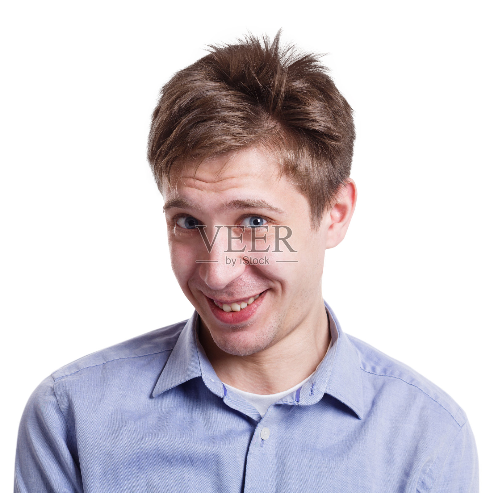 在脸上表达惊奇和快乐的人照片摄影图片