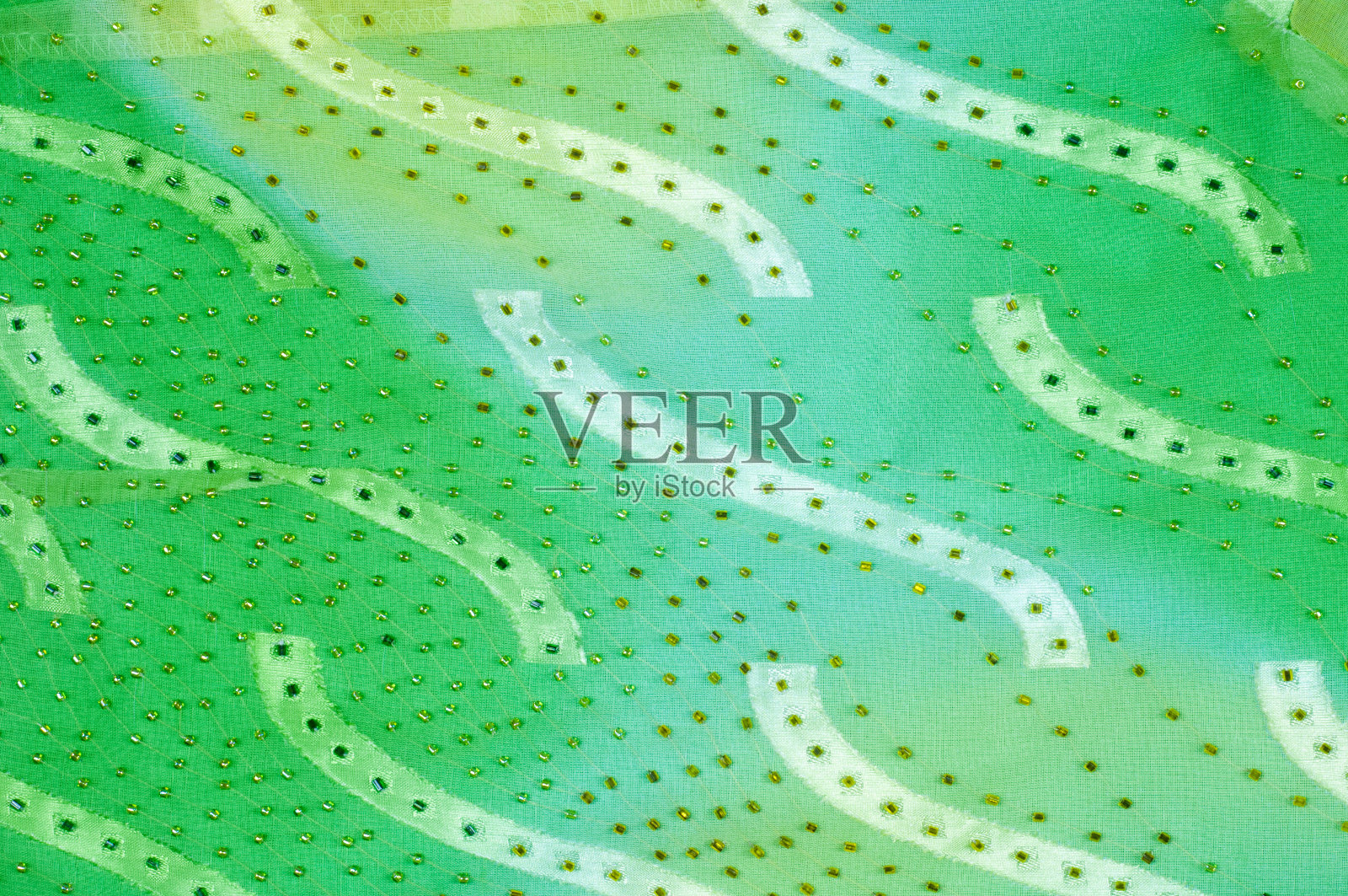 丝织品质地，背景。绿色和黄色照片摄影图片