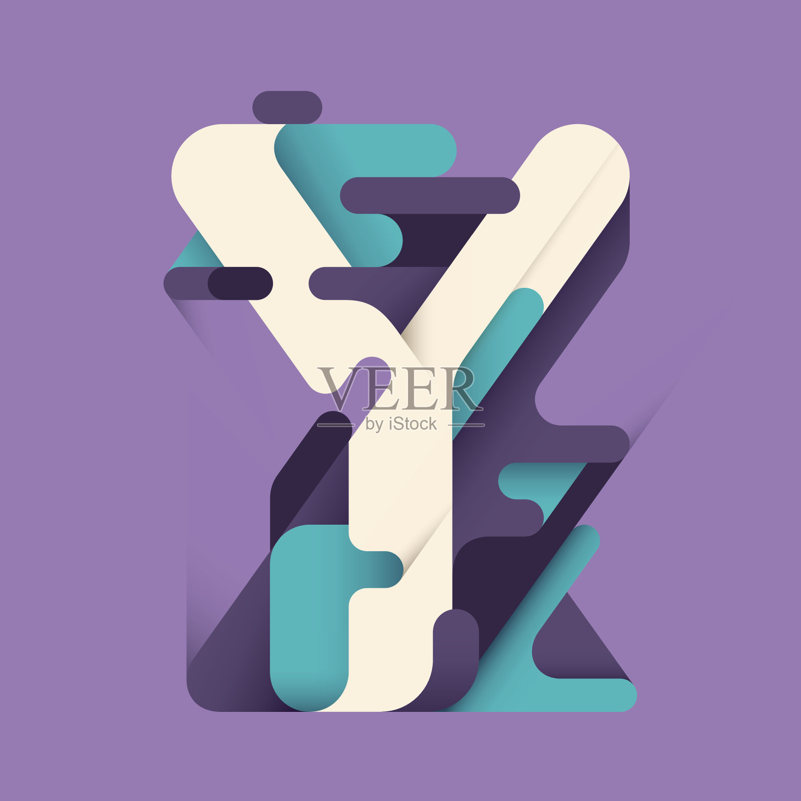 抽象的Y字母设计。设计元素图片