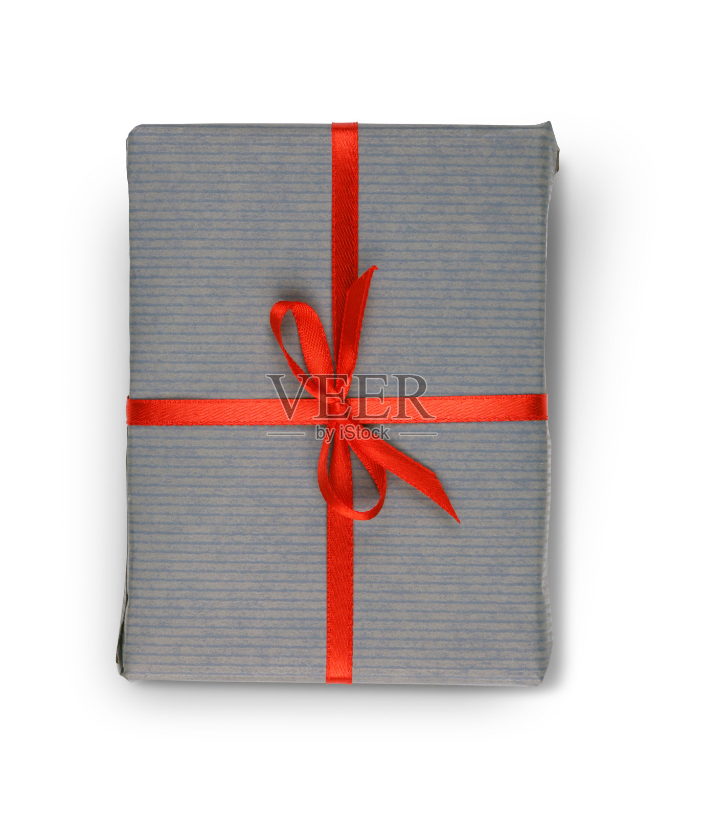 圣诞礼盒在灰色的纸上孤立白色照片摄影图片