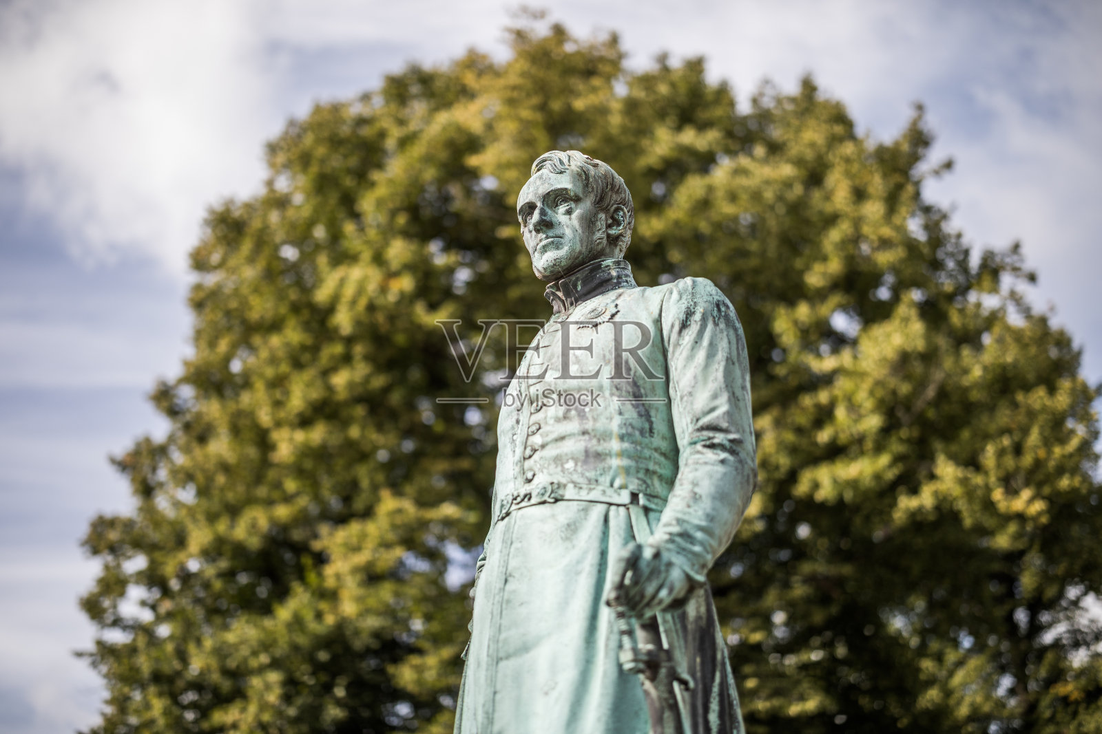 丹麦哥本哈根腓特烈堡花园腓特烈六世雕像照片摄影图片