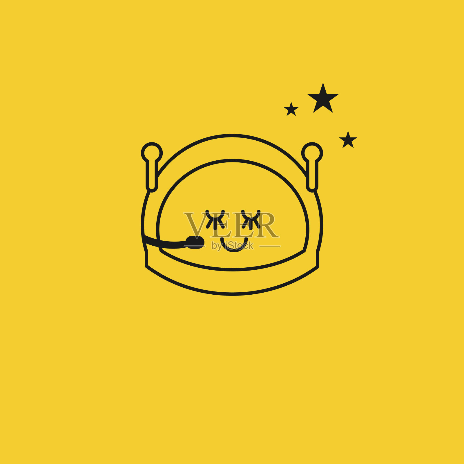 宇航员和星星插画图片素材