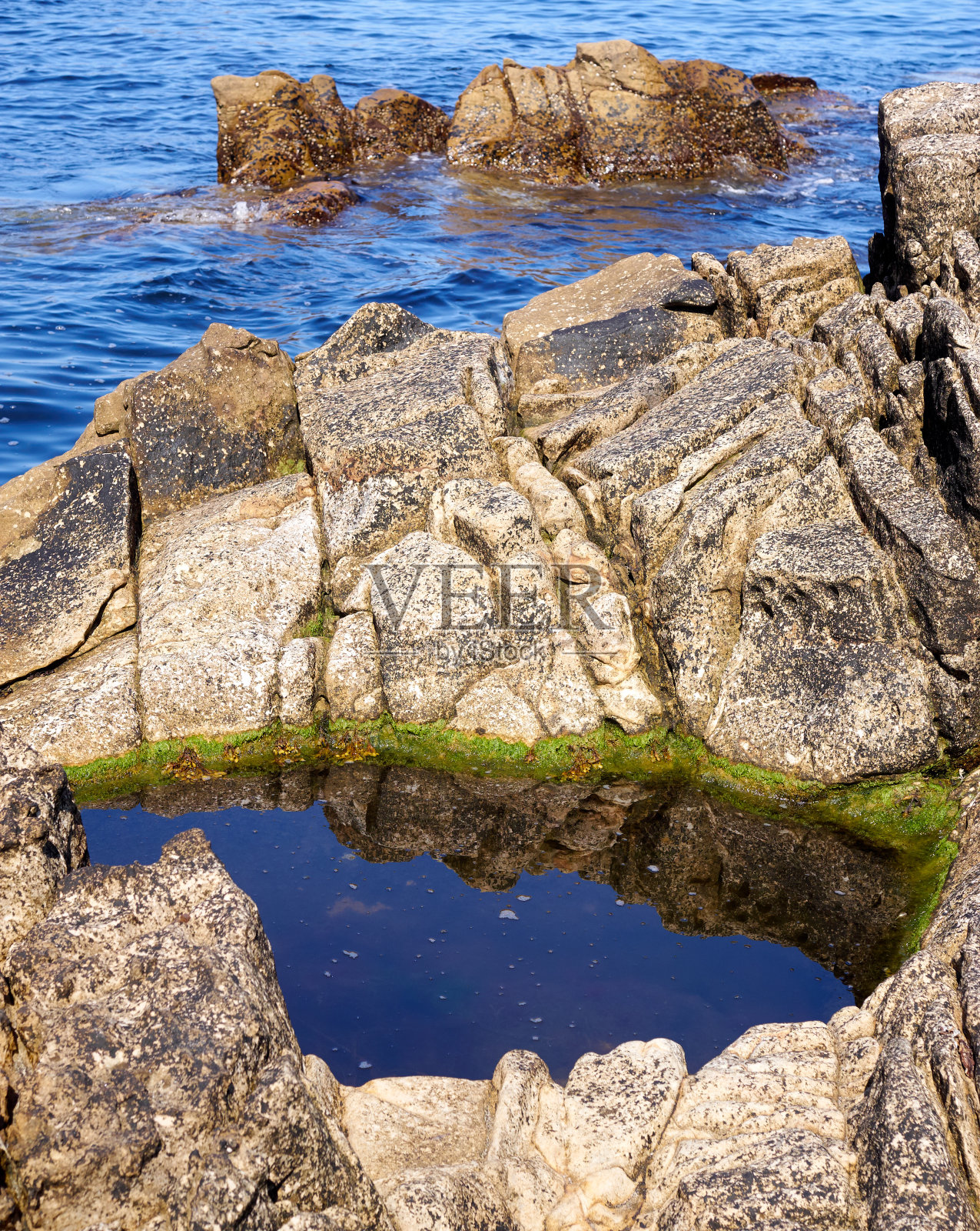 岩石池，巴利卡斯尔，安特里姆照片摄影图片