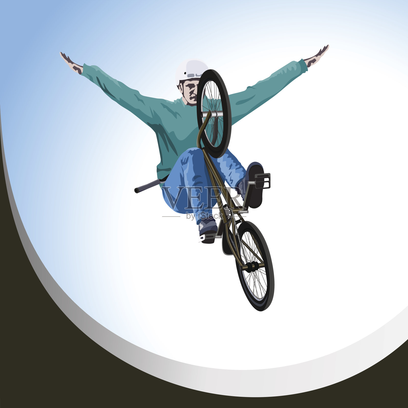 BMX自行车插画图片素材