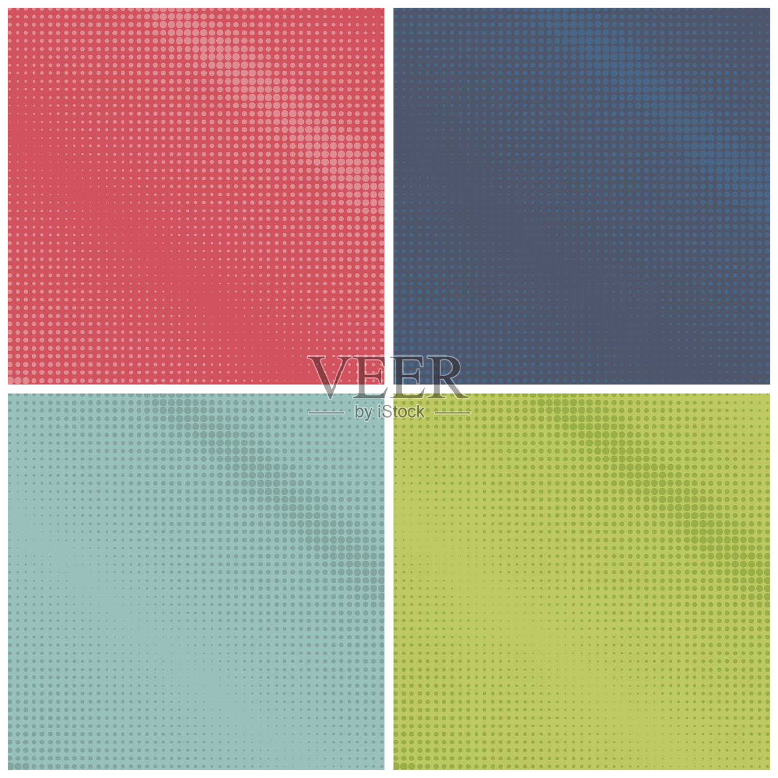 一套多彩的波普艺术背景插画图片素材