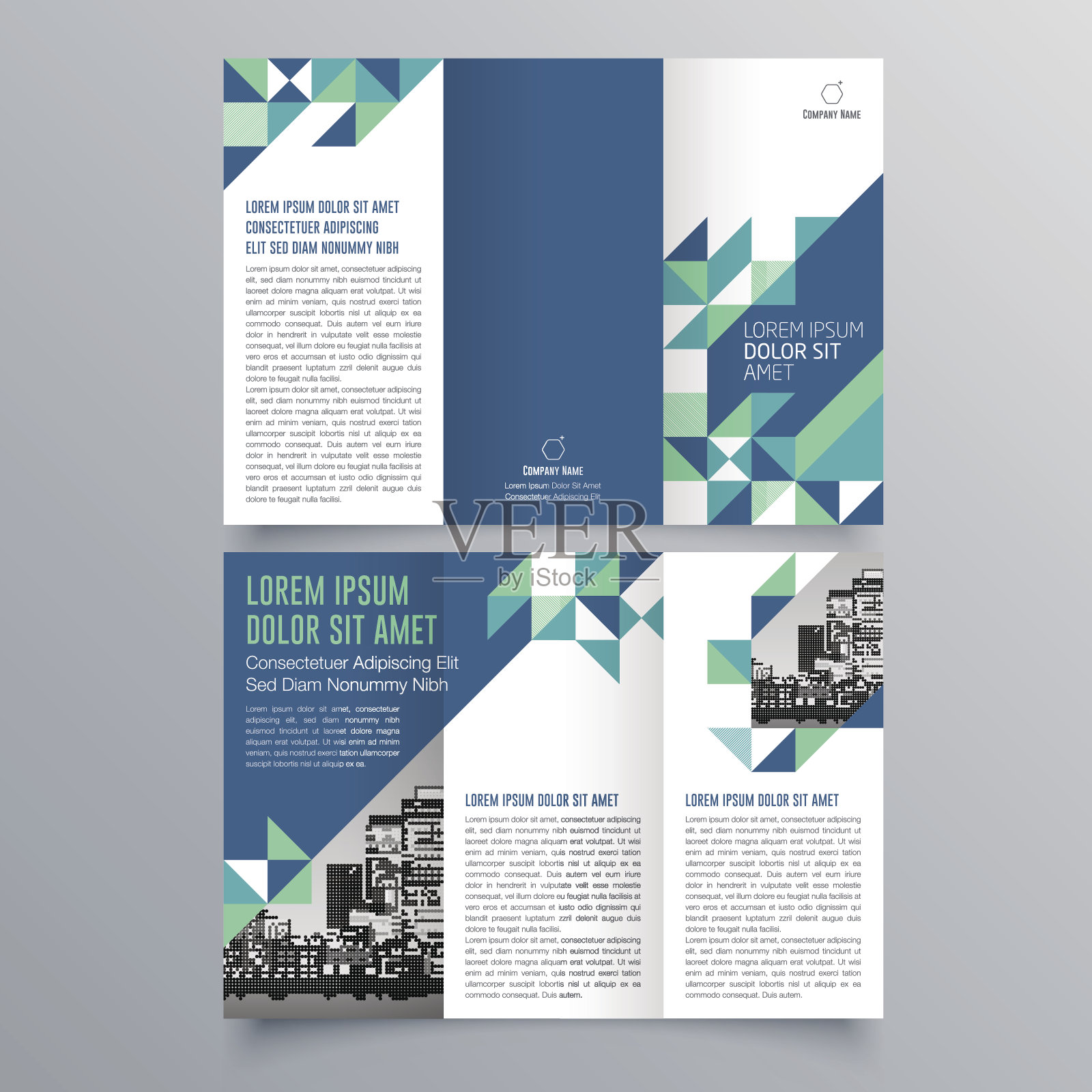 宣传册设计，宣传册模板，创意三折，趋势宣传册设计模板素材