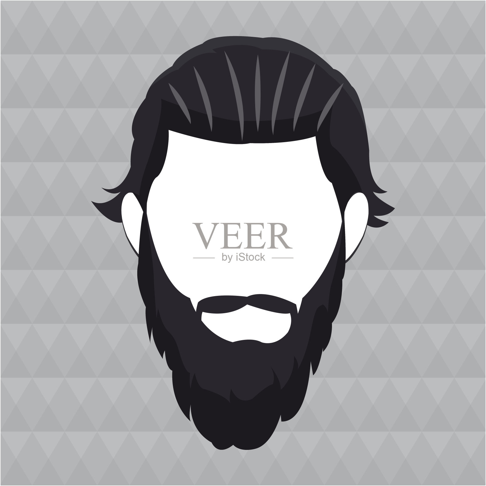 留着长胡子的嬉皮士设计元素图片